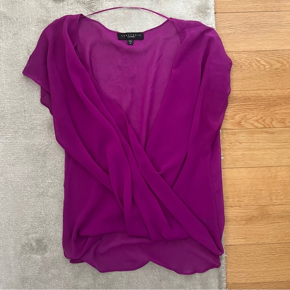 Sanctuary Tops - Sanctuary Magenta Cross Front Top